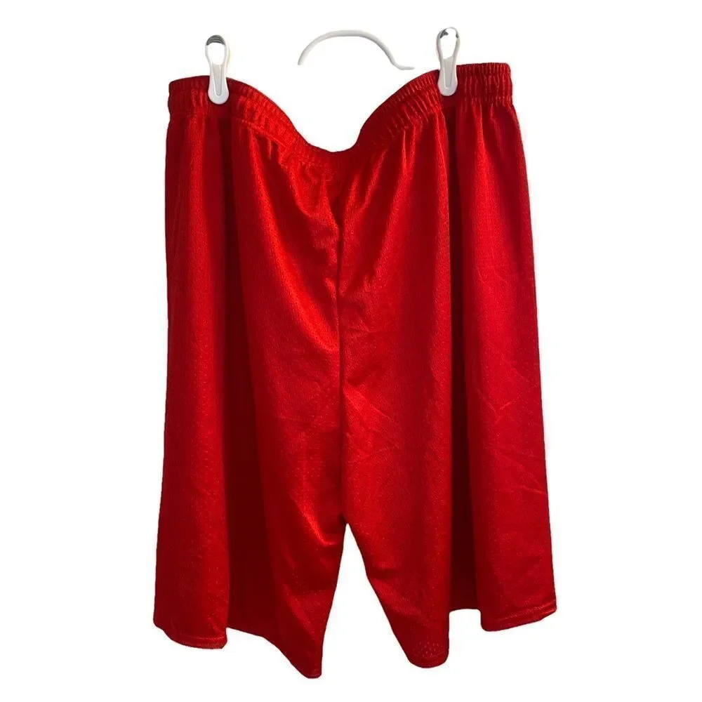 Dodger Athletic Shorts Mens‎ 2XL Red 434A Mesh Elastic Waist Sportswear